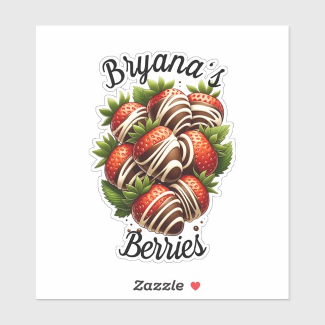 Chocolate Strawberries Strawberry Dessert Custom Sticker (Sheet)