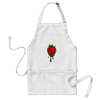 Chocolate Strawberry Adult Apron by identica at Zazzle