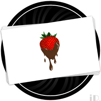 Chocolate Strawberry Business Card by identica at Zazzle