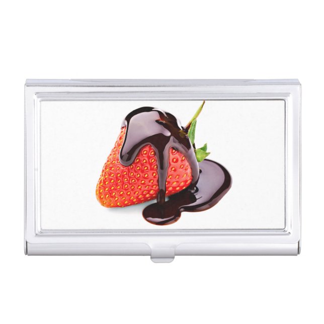 Chocolate Strawberry Business Card Case (Front)