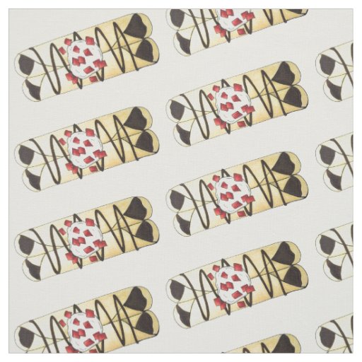 Chocolate Strawberry Crêpe Pancake France French Fabric