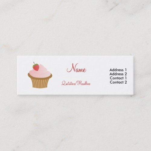 Chocolate Strawberry Cupcake Business Cards