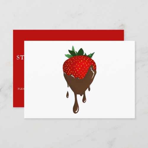 chocolate strawberry invitation