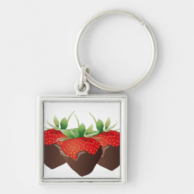 Chocolate Strawberry Keychain (Front)