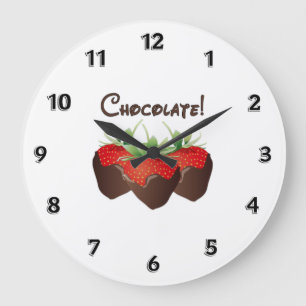 Chocolate Strawberry Large Clock