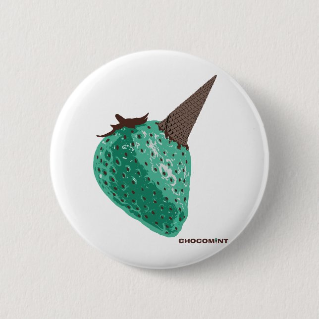 Chocolate_Strawberry Pinback Button (Front)