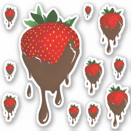 chocolate strawberry sticker