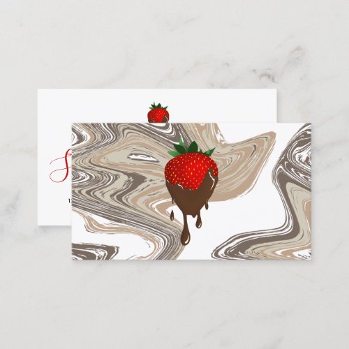 chocolate strawberry swirls business card