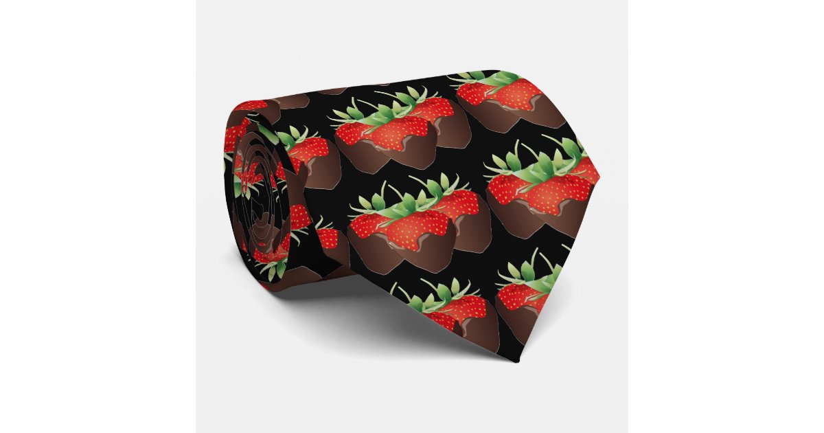 Chocolate Strawberry Tie | Zazzle