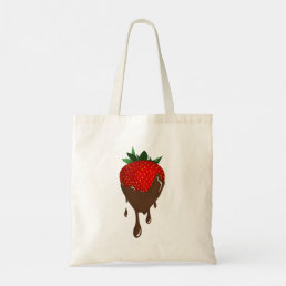 chocolate strawberry tote bag