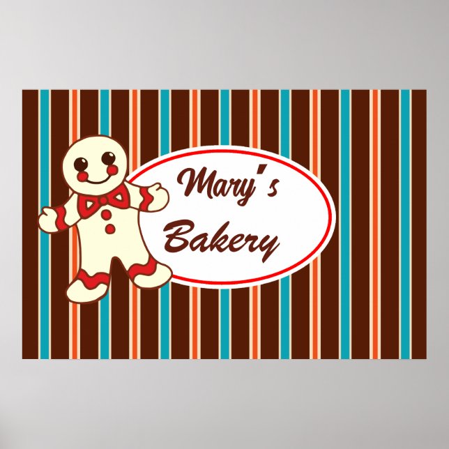 Chocolate Striped Cookie Business Poster (Front)