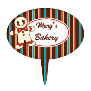 Chocolate Striped Cookie Cake Toppers
