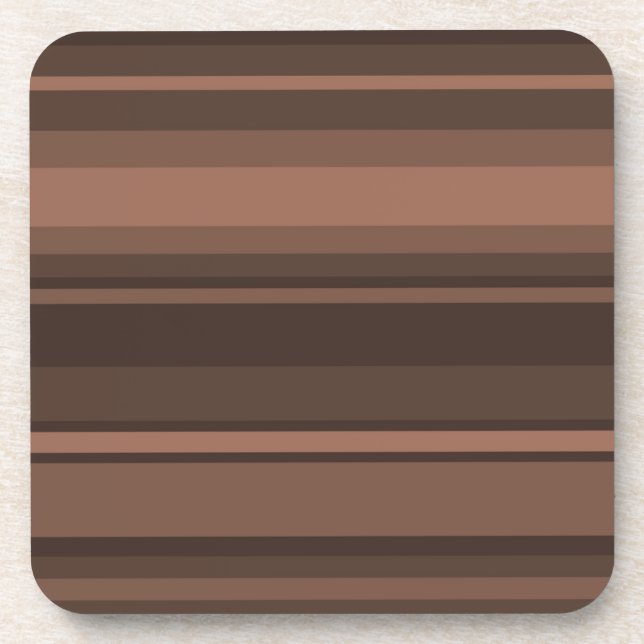 Chocolate stripes beverage coaster (Front)