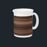 Chocolate stripes beverage pitcher<br><div class="desc">Irregular horizontal stripes in different shades of brown</div>