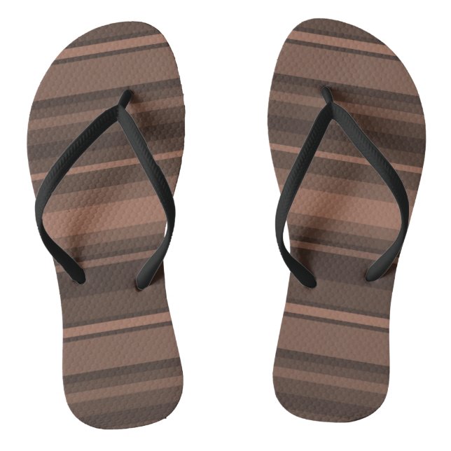 Chocolate stripes flip flops (Footbed)