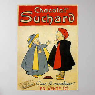 Chocolate Suchard 2 Vintage Ad Poster