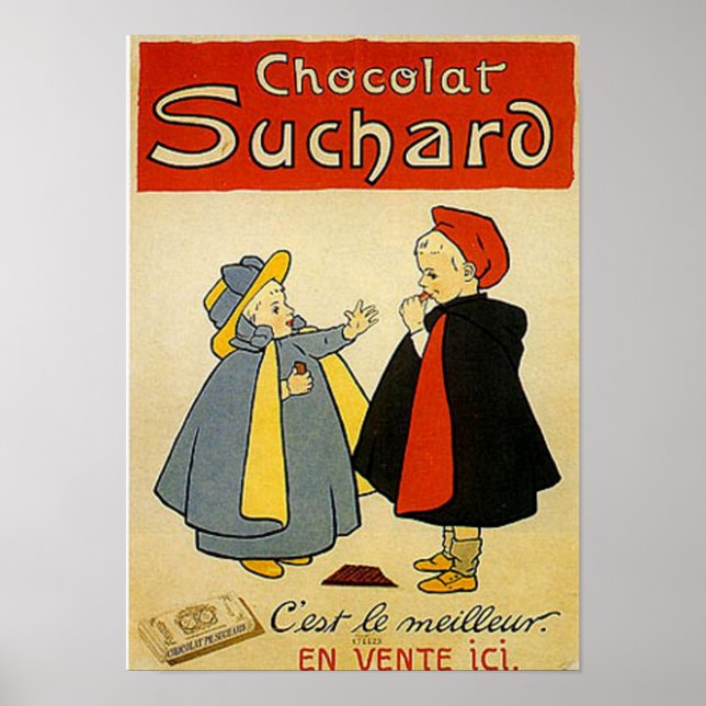 Chocolate Suchard 2 Vintage Ad Poster (Front)