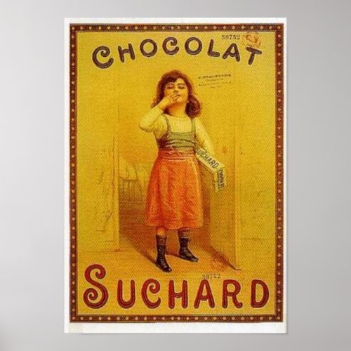 Chocolate Suchard Vintage Ad Poster