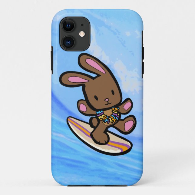 Chocolate Surfing Bunny iPhone 5 Casemate Case-Mate iPhone Case (Back)