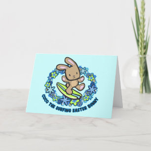 Chocolate Surfing Easter Bunny Cards