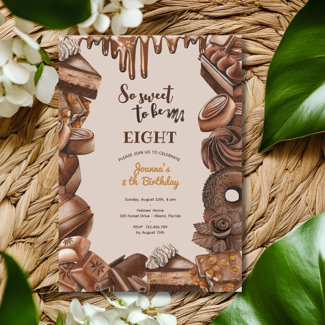 Chocolate sweet birthday party invitation (Creator Uploaded)