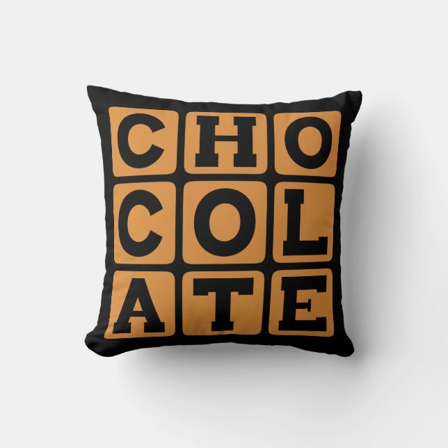Chocolate, Sweet Dessert Throw Pillow (Front)