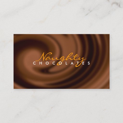 Customizable Chocolate Swirl Business Card