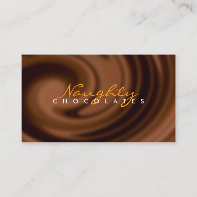 Chocolate Swirl Business Card (Front)