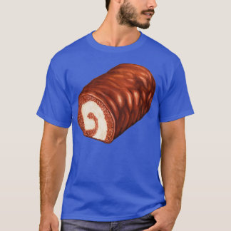 Chocolate Swiss Roll Cake Pattern T-Shirt
