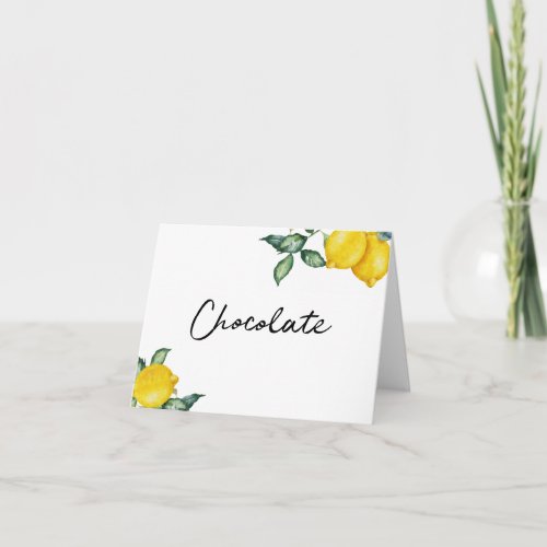 Chocolate table sign sign card