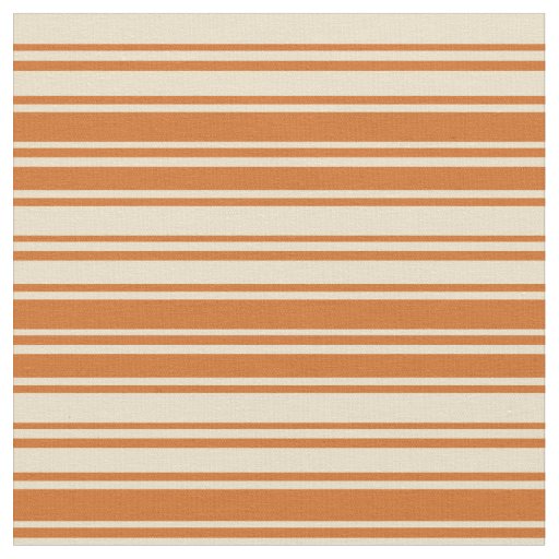 Chocolate & Tan Colored Pattern of Stripes Fabric