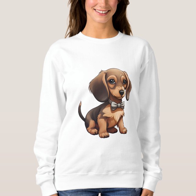 Chocolate & Tan Dachshund Sweatshirt (Front)