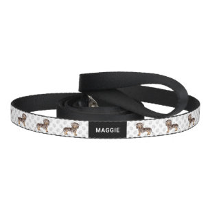 Chocolate & Tan Dapple Short Hair Dachshund & Name Pet Leash
