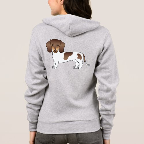 Chocolate  Tan Pied Short Hair Dachshund Cute Dog Hoodie