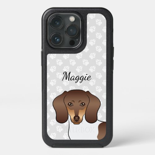 Chocolate  Tan Pied Short Hair Dachshund Head iPhone 13 Pro Case