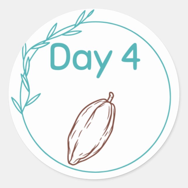 Chocolate Tasting Kit Day 4 Classic Round Sticker (Front)