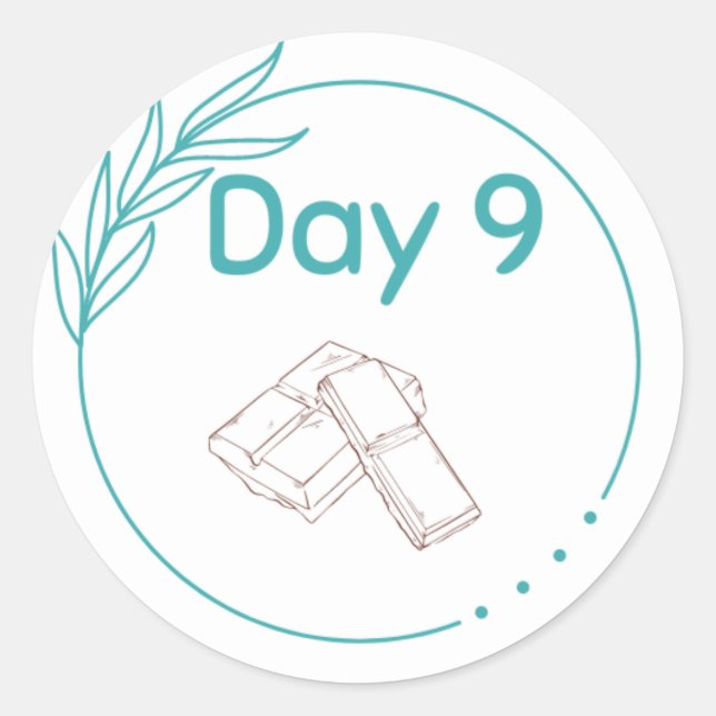 Chocolate Tasting Kit Day 9 Classic Round Sticker (Front)