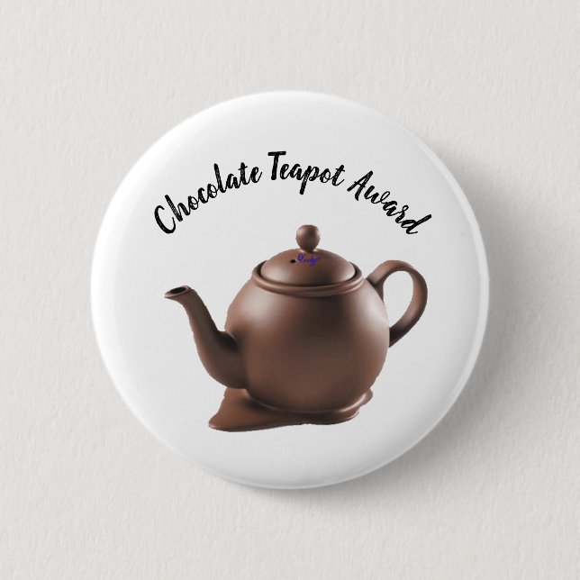 Chocolate Teapot Award Button (Front)