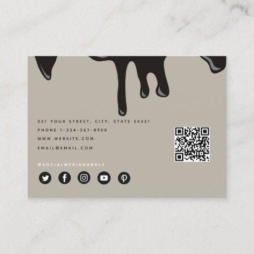 Chocolate Theme Bakery Chef Caterer QR Code Business Card | Zazzle
