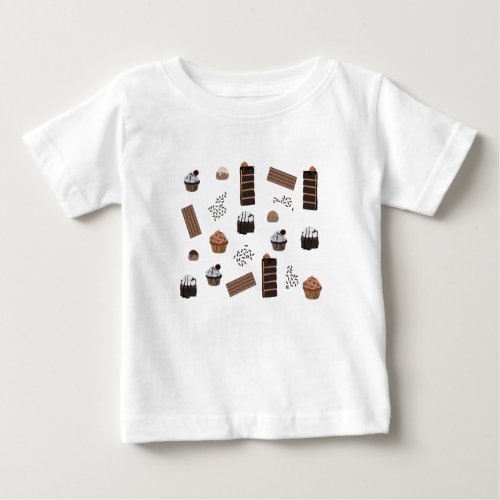 Chocolate Theme Pattern Baby T_Shirt