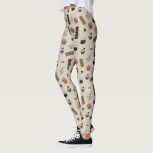 Chocolate Theme Pattern Leggings