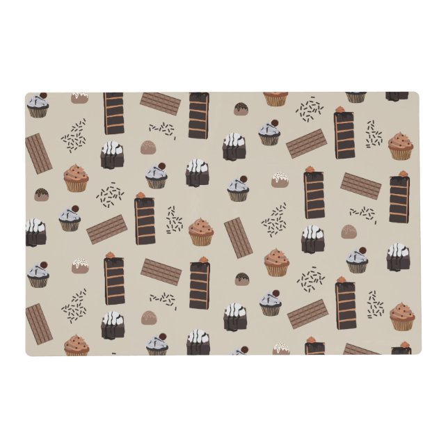 Chocolate Theme Pattern Placemat (Front)