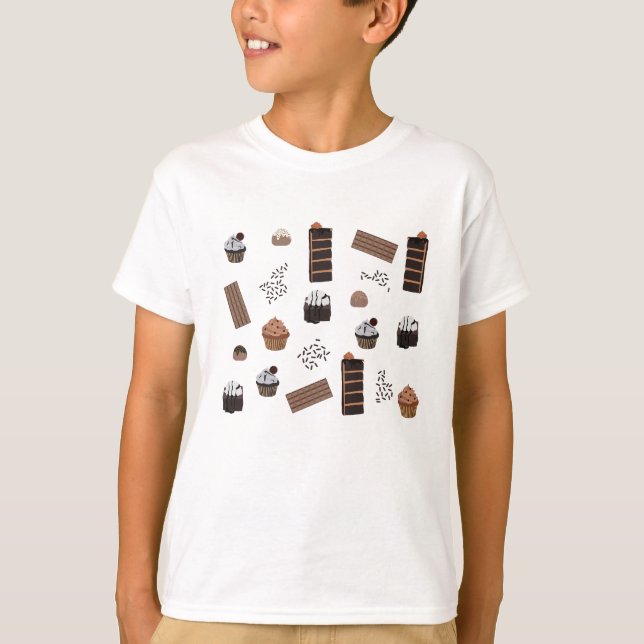 Chocolate Theme Pattern T-Shirt (Front)