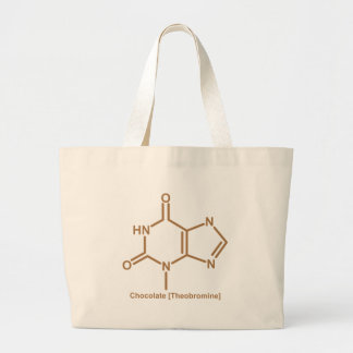 Chocolate theobromine large tote bag