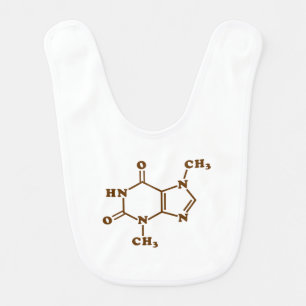 Chocolate Theobromine Molecular Chemical Formula Baby Bib