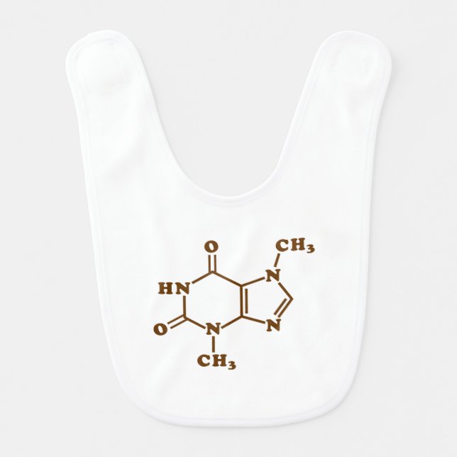 Chocolate Theobromine Molecular Chemical Formula Baby Bib (Front)
