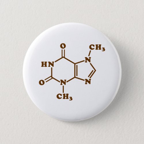 Chocolate Theobromine Molecular Chemical Formula Button