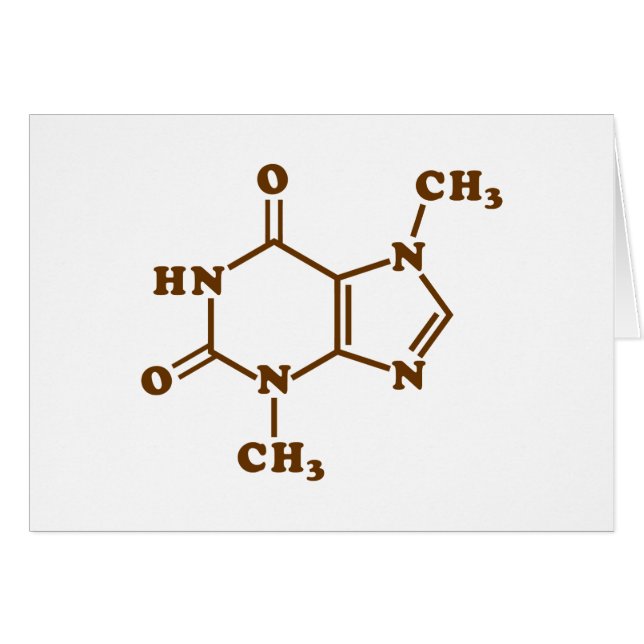 Chocolate Theobromine Molecular Chemical Formula Cards (Front Horizontal)