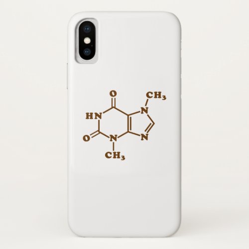 Chocolate Theobromine Molecular Chemical Formula iPhone X Case