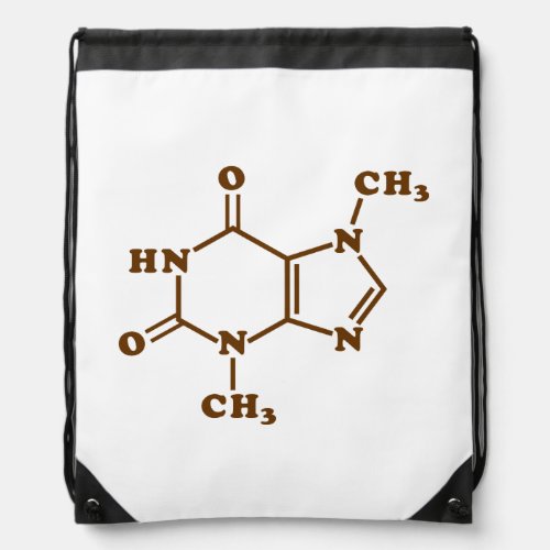 Chocolate Theobromine Molecular Chemical Formula Drawstring Bag